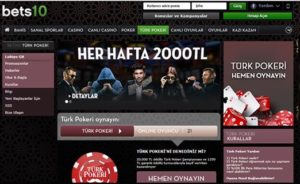 Bets10 Türk Pokeri Bölümü Hakkında Detaylar